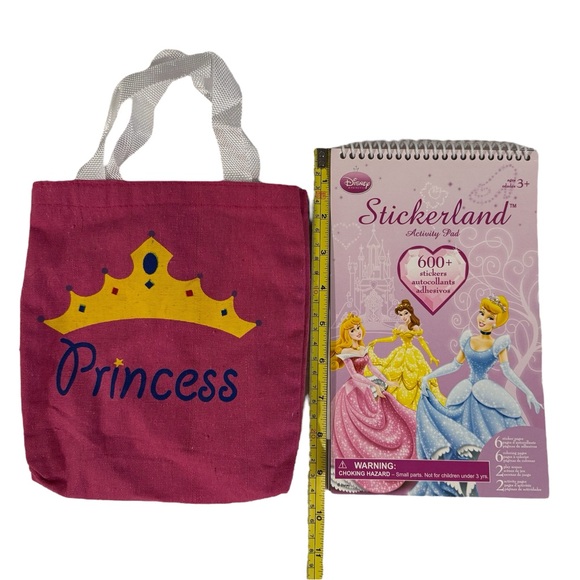 Disney Princess Stickerbook & Activity Pad with Princess Canvas Bag & 8 Markers - Picture 13 of 13